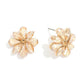 Rhinestone Flower Post Drop Earrings - The Mustard Seed Collection, The Seed