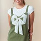 Ribbon Front Overall Mini Skirt - The Mustard Seed Collection, The Seed