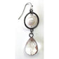 Ring Coin Pearl Edged Glass Drop Earrings - The Mustard Seed Collection, The Seed