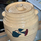 Robinson Ransbottom Morning Glory Spaulding's Cookies Advertising Jar Crock