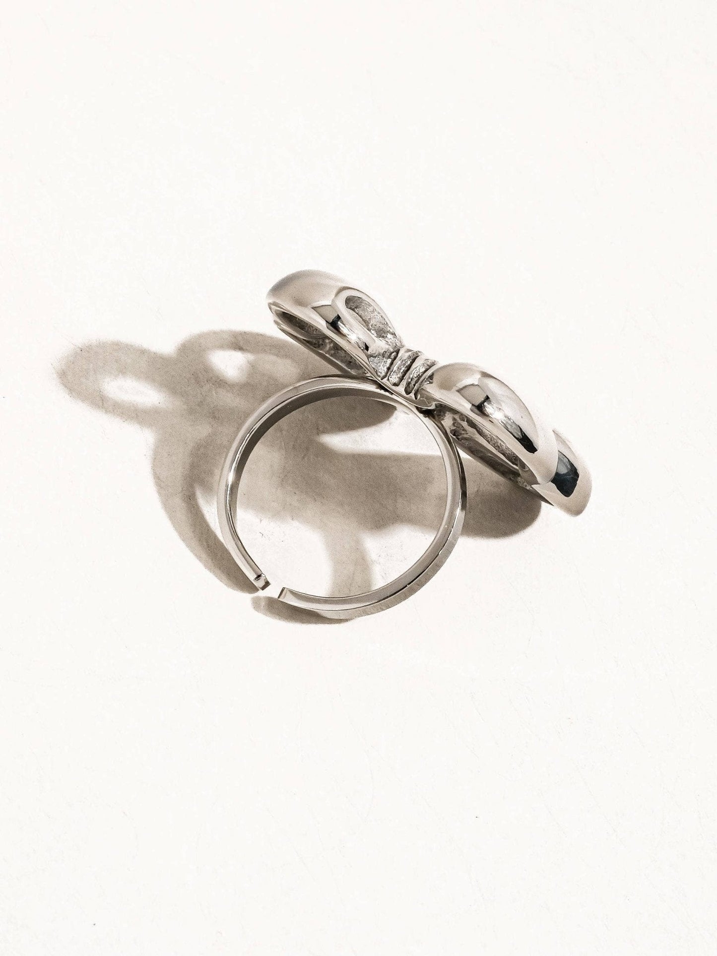 Ronda Silver Bow Adjustable Ring: Silver - The Mustard Seed Collection, The Seed