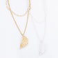 Rope Chain Layered Angel Wing Necklace - The Mustard Seed Collection, The Seed