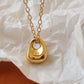 Rosélia 18K Gold Non-Tarnish Charm Necklace: Yellow Gold - The Mustard Seed Collection, The Seed