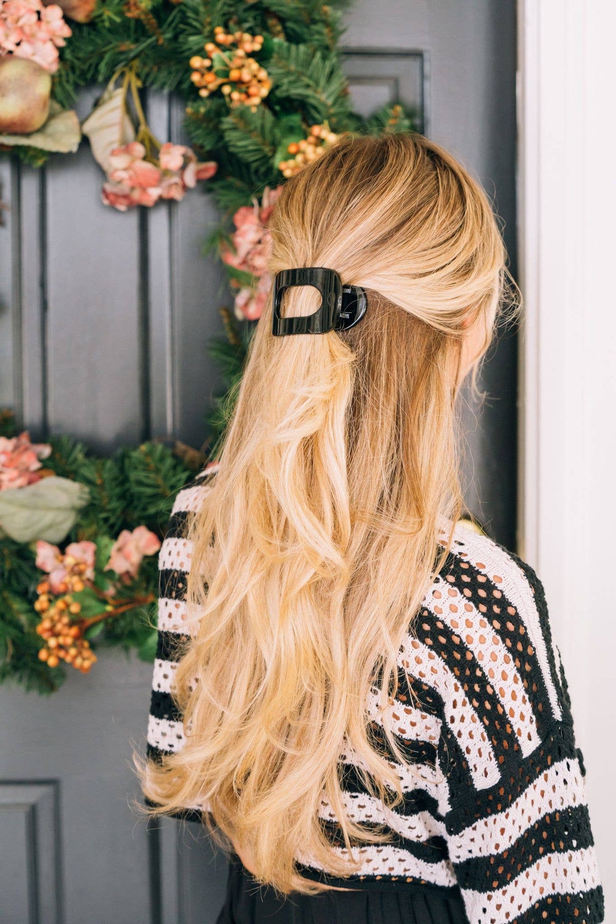 Round Flat Hair Clip | Small | Jet Black - The Mustard Seed Collection, The Seed