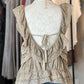Ruffled Tiered BabyDoll Blouse Taupe/Mushroom Color - The Mustard Seed Collection, The Seed