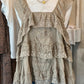 Ruffled Tiered BabyDoll Blouse Taupe/Mushroom Color - The Mustard Seed Collection, The Seed