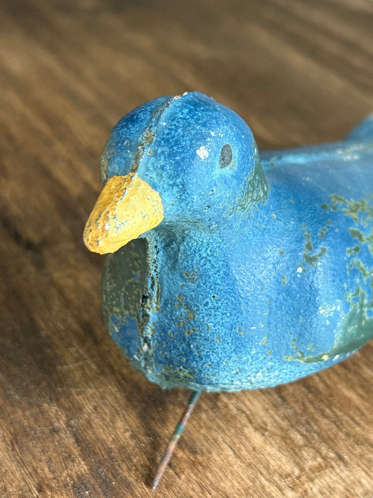 Rustic Cast Iron Bluebird – Fence Post, Tree & Planter Perching Bird