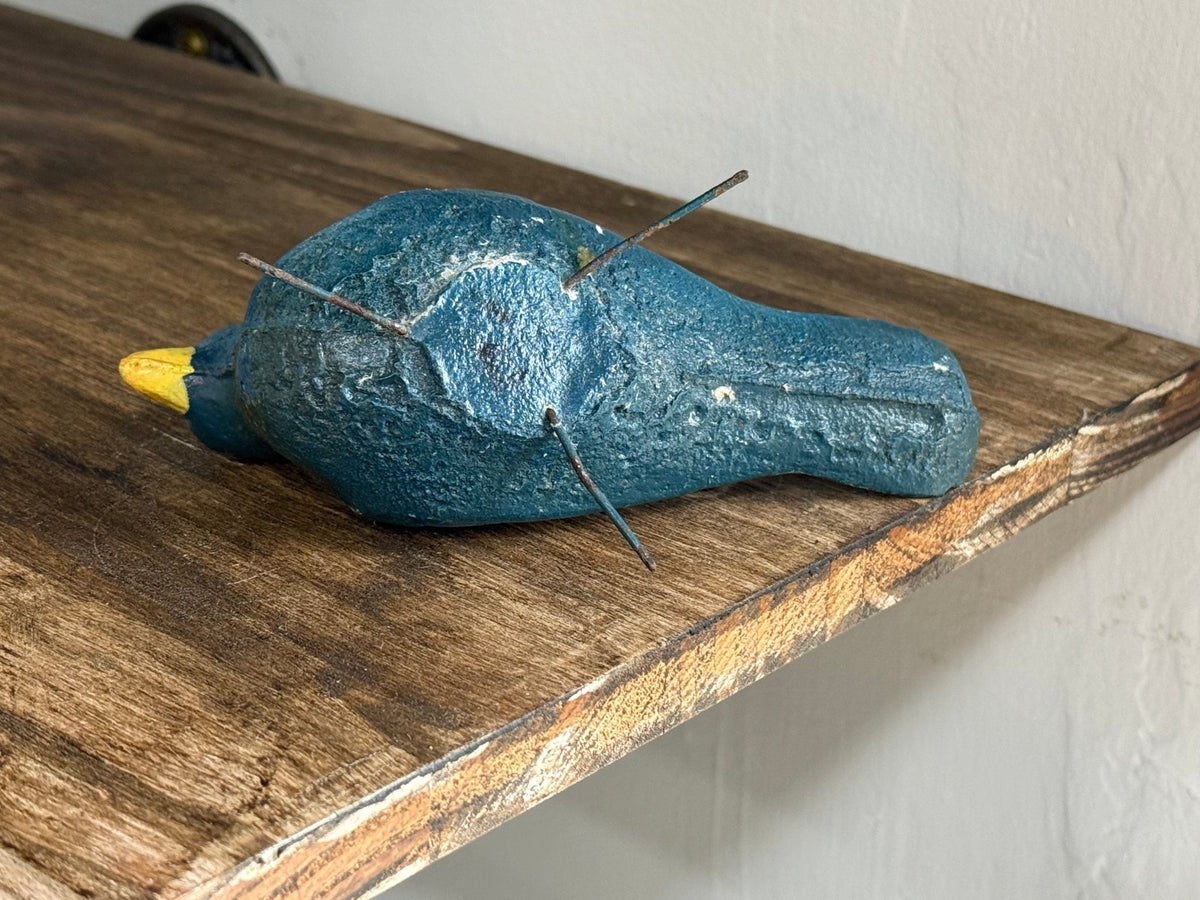 Rustic Cast Iron Bluebird – Fence Post, Tree & Planter Perching Bird