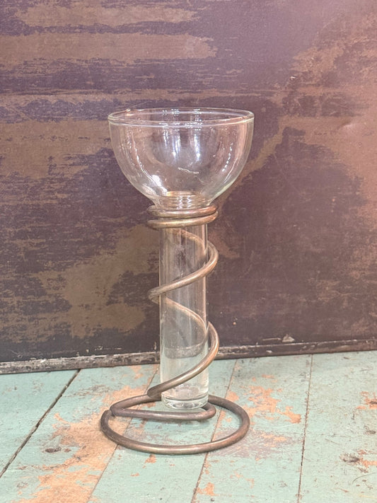 Rustic Vintage Glass Vase - The Mustard Seed Collection, The Seed