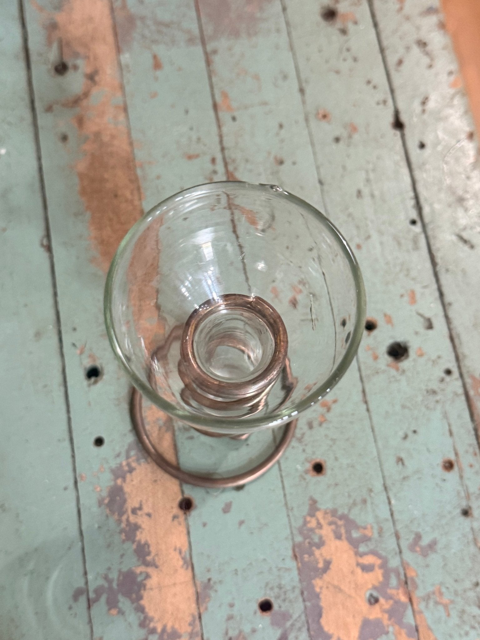 Rustic Vintage Glass Vase 