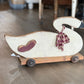 Rustic Wooden Swan Pull Toy - The Mustard Seed Collection, The Seed
