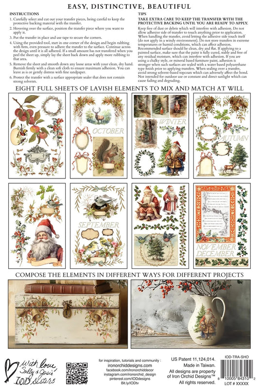Santa's Hollow IOD Transfer 8X12 Pad