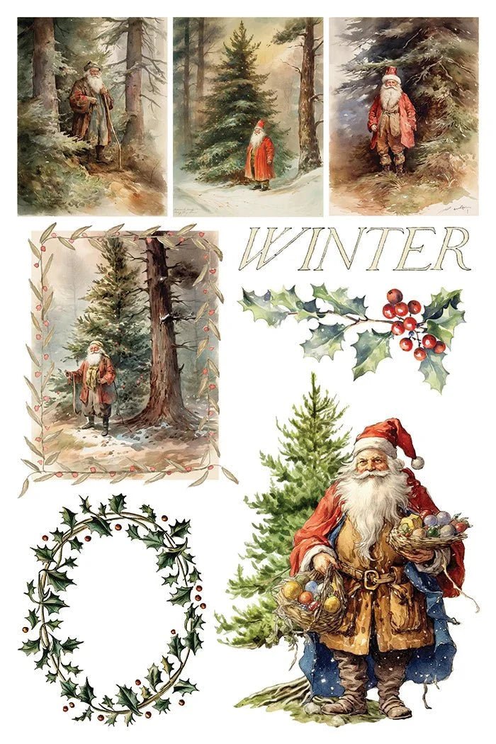 Santa's Hollow IOD Transfer 8X12 Pad - The Mustard Seed Collection, The Seed