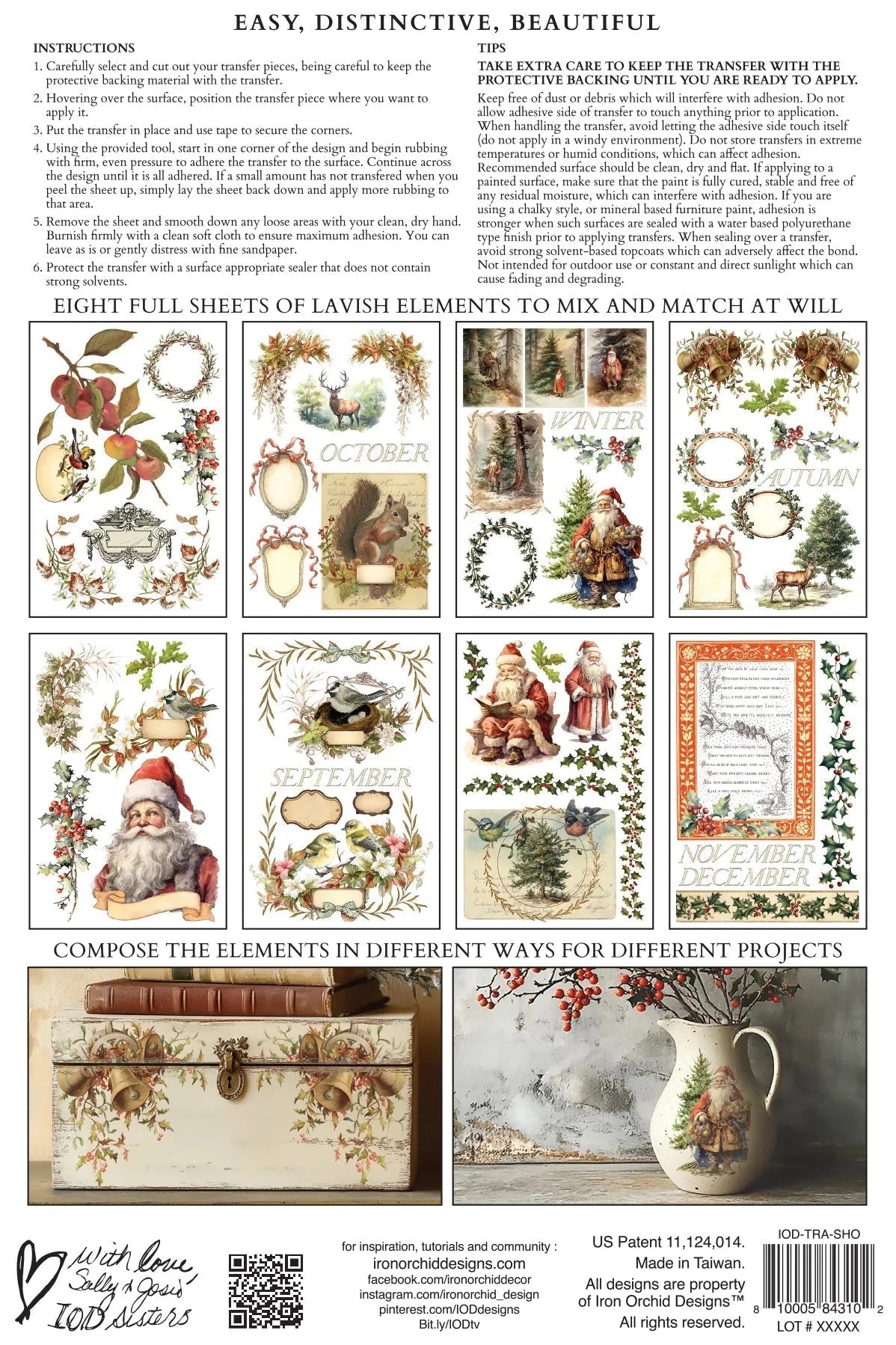 Santa's Hollow IOD Transfer 8X12 Pad - The Mustard Seed Collection, The Seed