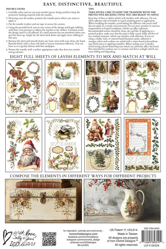 Santa's Hollow IOD Transfer 8X12 Pad - The Mustard Seed Collection, The Seed