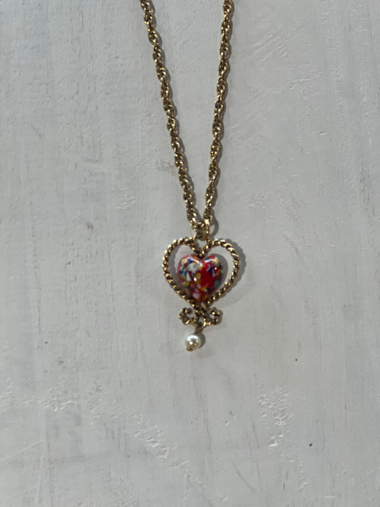 Sarah Coventry Heart Necklace