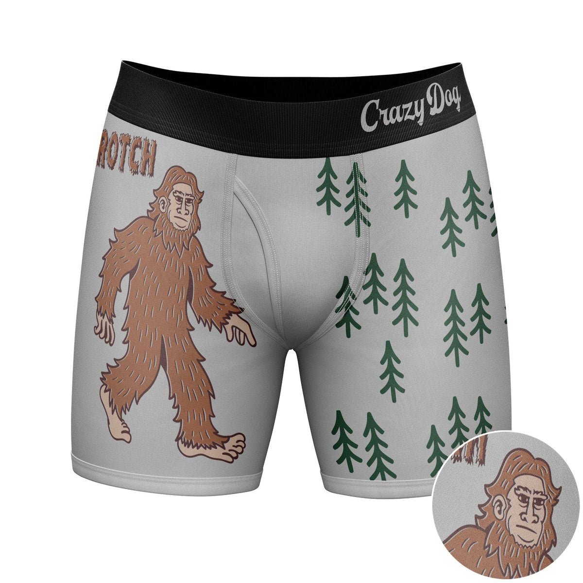 Sascrotch Boxer Briefs: Grey 