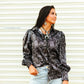 Satin Black Western Blouse - The Mustard Seed Collection, The Seed