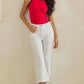 Seamless Reversible High Neck Contrast Trim Tank Top: Red/Black / OS Yelete