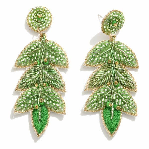 Seed Bead Vine Drop Earrings - The Mustard Seed Collection, The Seed