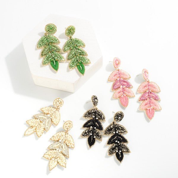Seed Bead Vine Drop Earrings - The Mustard Seed Collection, The Seed