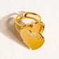 Sefina 18K Non-Tarnish Locket Heart Ring: Yellow Gold - The Mustard Seed Collection, The Seed