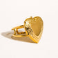 Sefina 18K Non-Tarnish Locket Heart Ring: Yellow Gold - The Mustard Seed Collection, The Seed