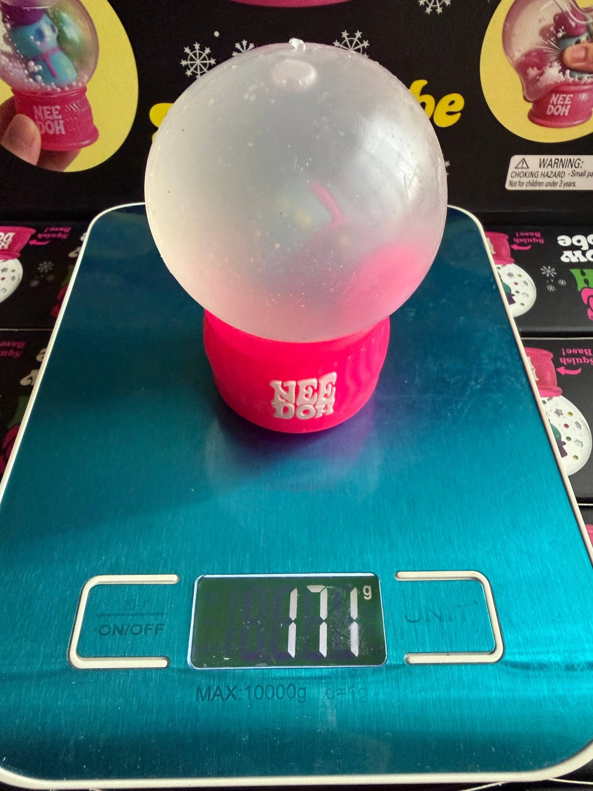 Sensory Toys: Christmas Light Up Snow Globe Squishytoy