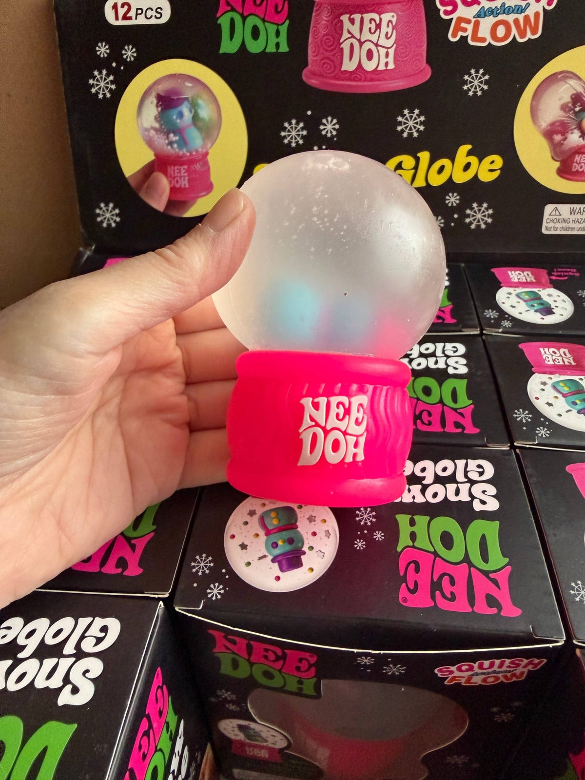 Sensory Toys: Christmas Light Up Snow Globe Squishytoy