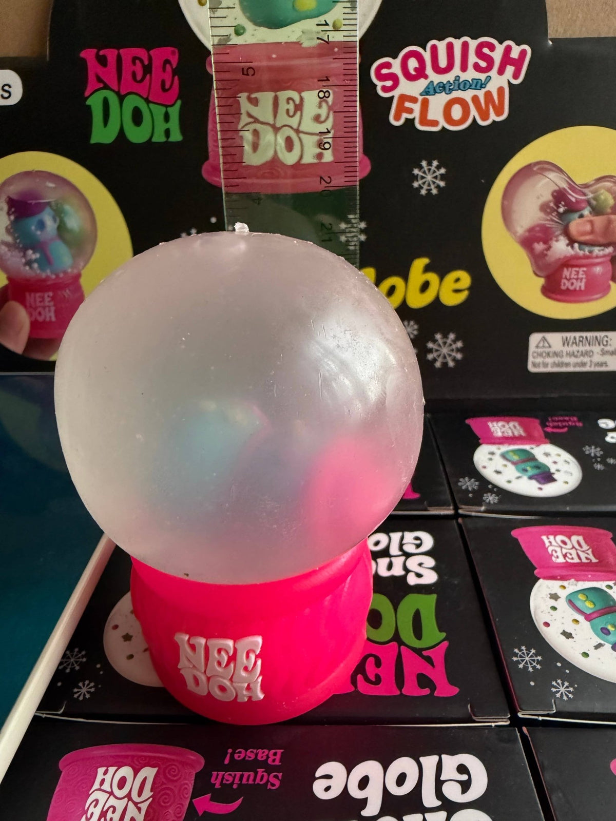 Sensory Toys: Christmas Light Up Snow Globe Squishytoy