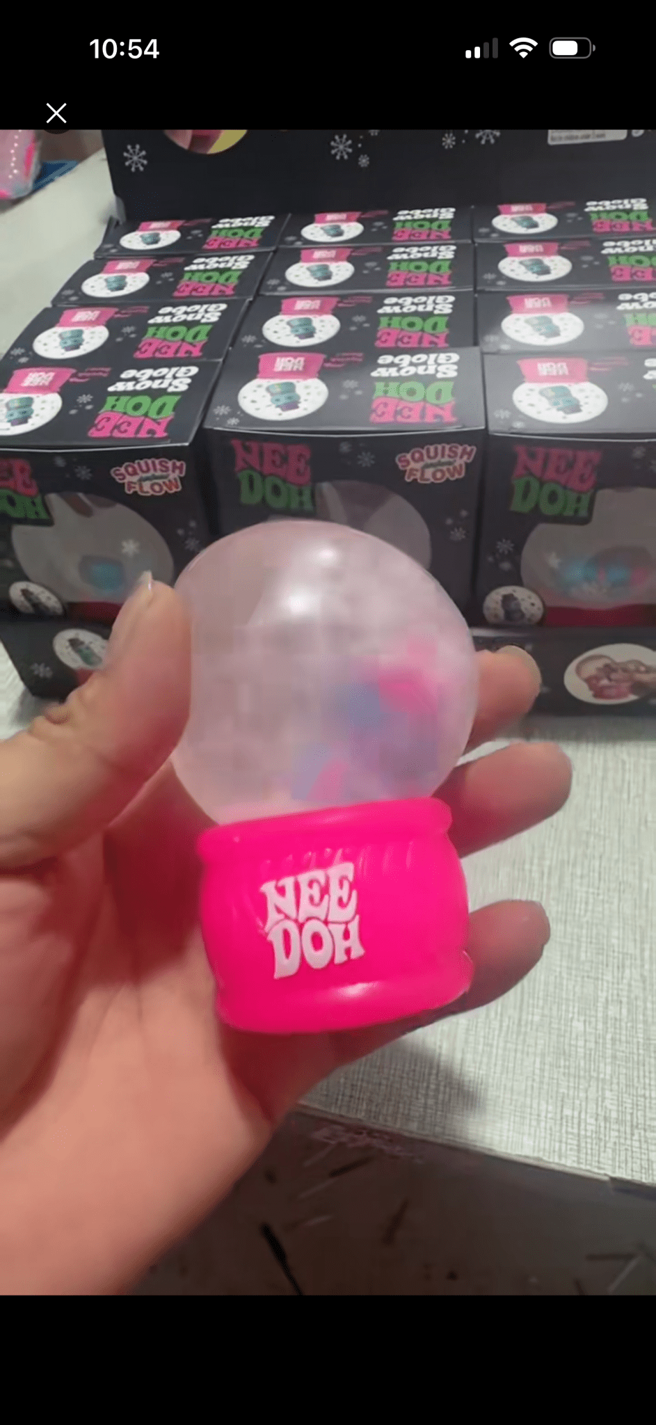Sensory Toys: Christmas Light Up Snow Globe Squishytoy