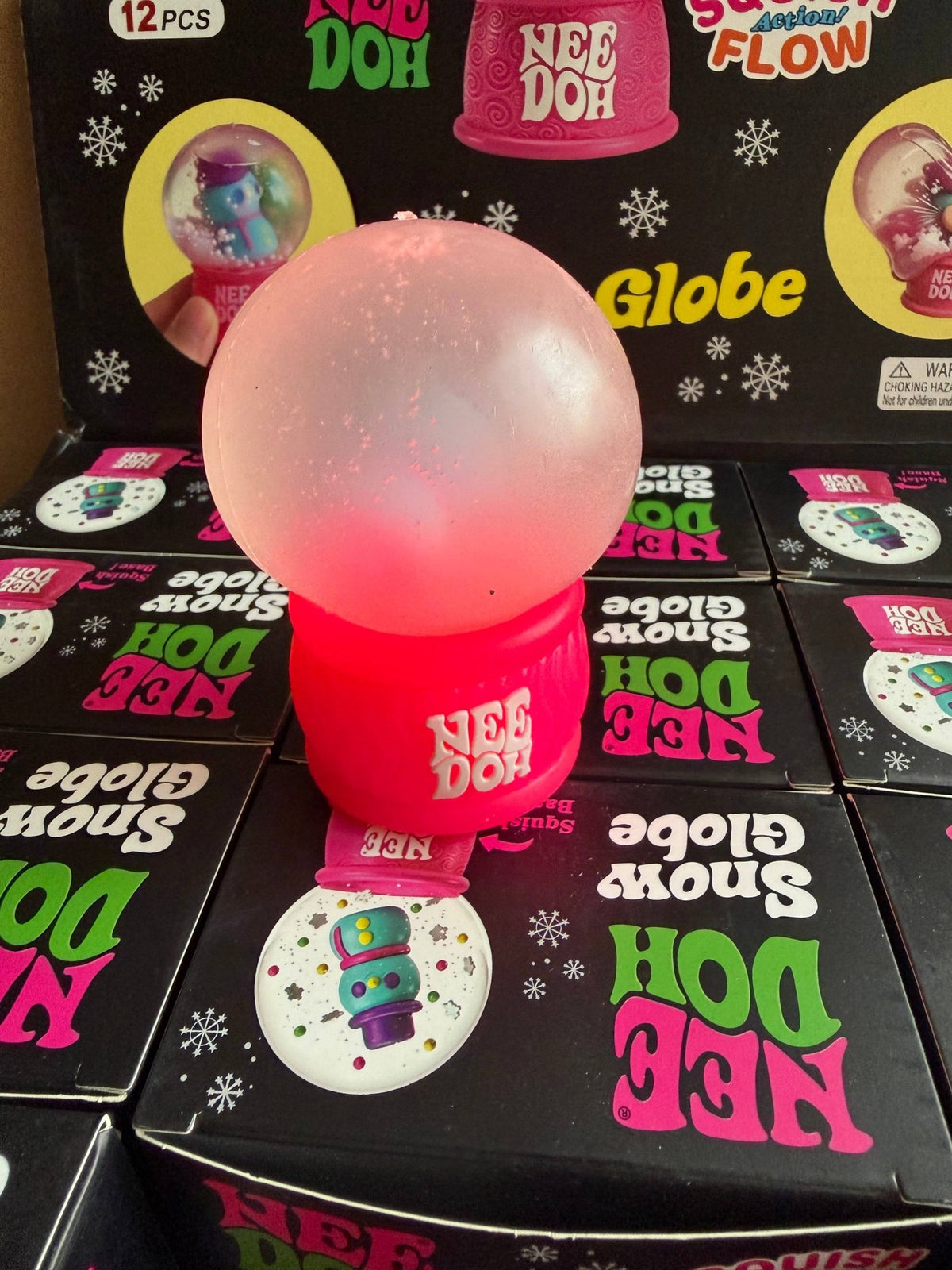Sensory Toys: Christmas Light Up Snow Globe Squishytoy