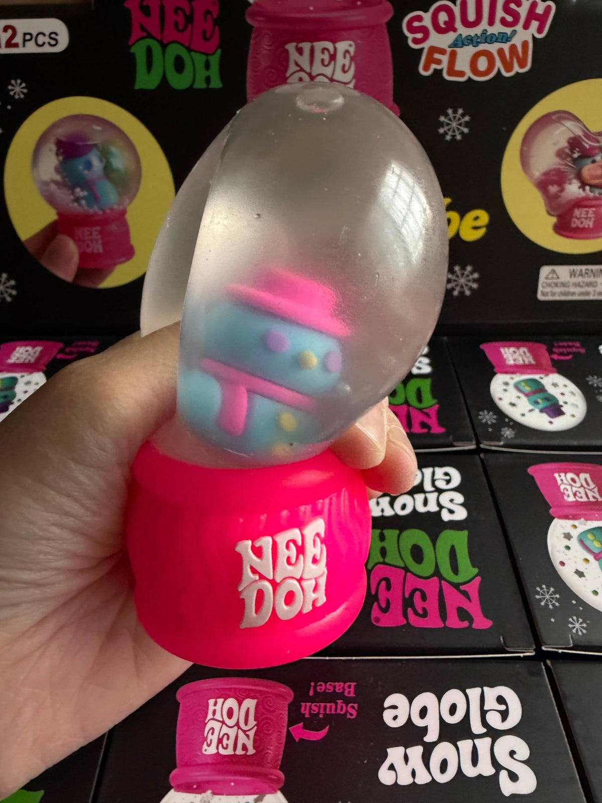 Sensory Toys: Christmas Light Up Snow Globe Squishytoy