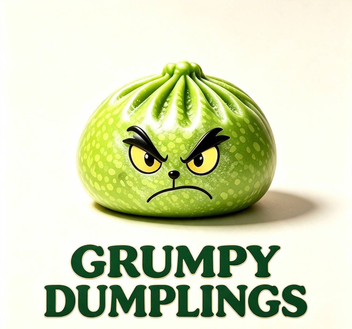 Green Holiday Character Mini Dumpling TPR Squishy: Wide-Eyed Green Holiday Character 5.5 cm Heart Shake