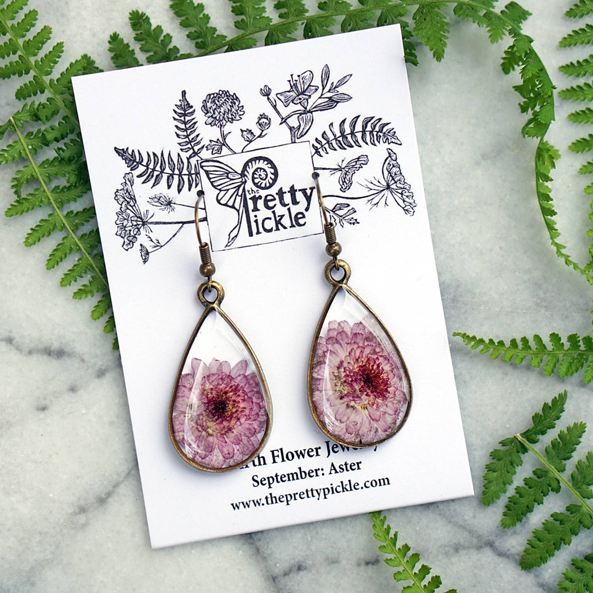September Birth Flower Earrings - The Mustard Seed Collection, The Seed