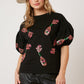 Sequin Champagne Bottle Puff Sleeve Top - The Mustard Seed Collection, The Seed