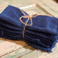 Set of 10 Blue Linen Napkins