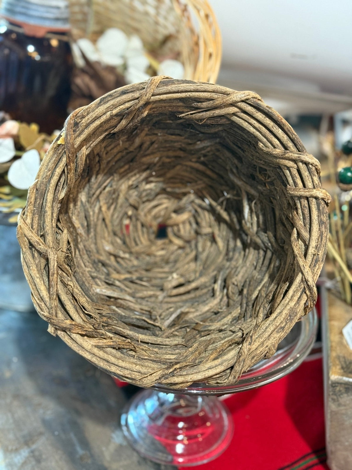 Set of 2 Decorative Bee Skep Baskets - The Mustard Seed Collection, The Seed