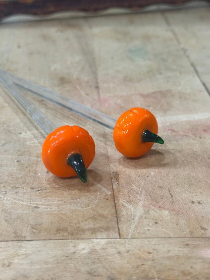 Set of 2 Pumpkin Cocktail Stirrers 
