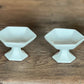 Set of 2 Small Octagonal White Ceramic Dishes - The Mustard Seed Collection, The Seed