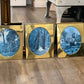 Set of 3 Gold Frames with Magazine Cut-Outs 