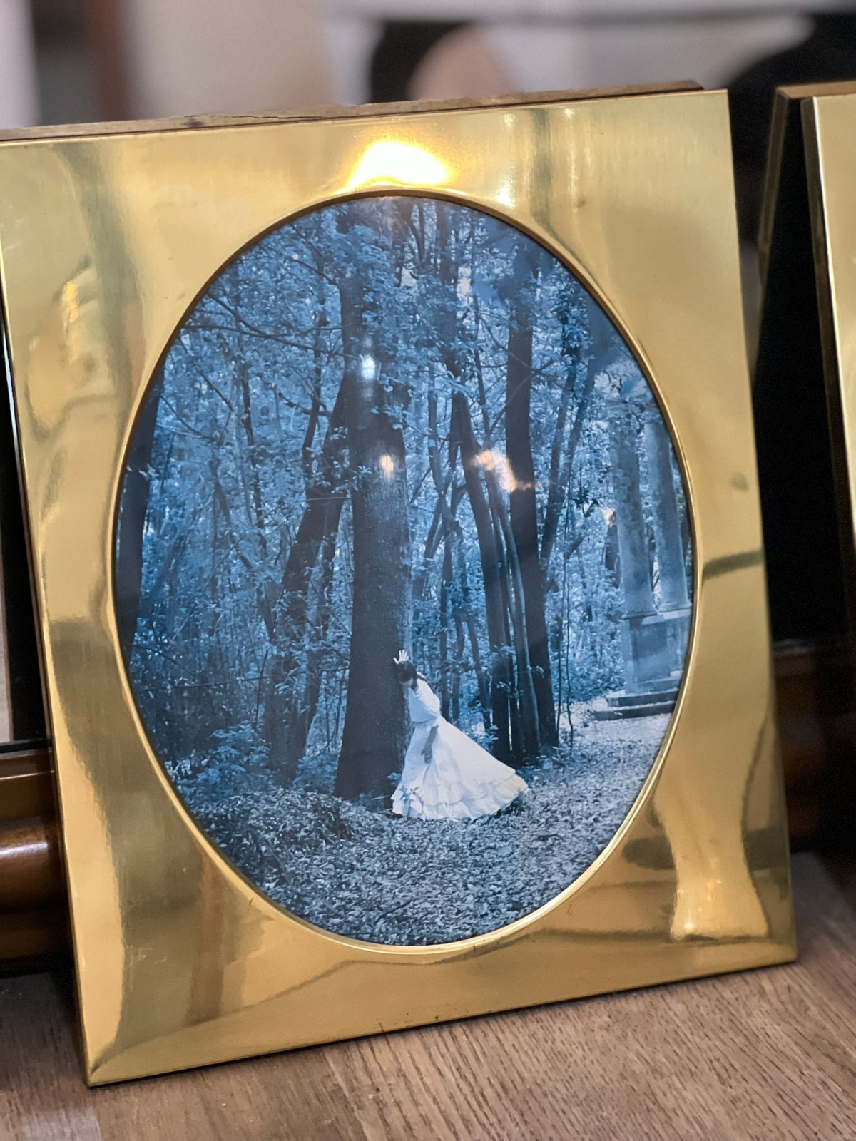 Set of 3 Gold Frames with Magazine Cut-Outs 