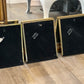 Set of 3 Gold Frames with Magazine Cut-Outs 