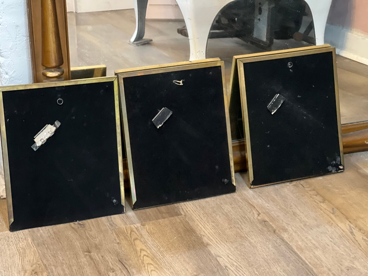 Set of 3 Gold Frames with Magazine Cut-Outs 