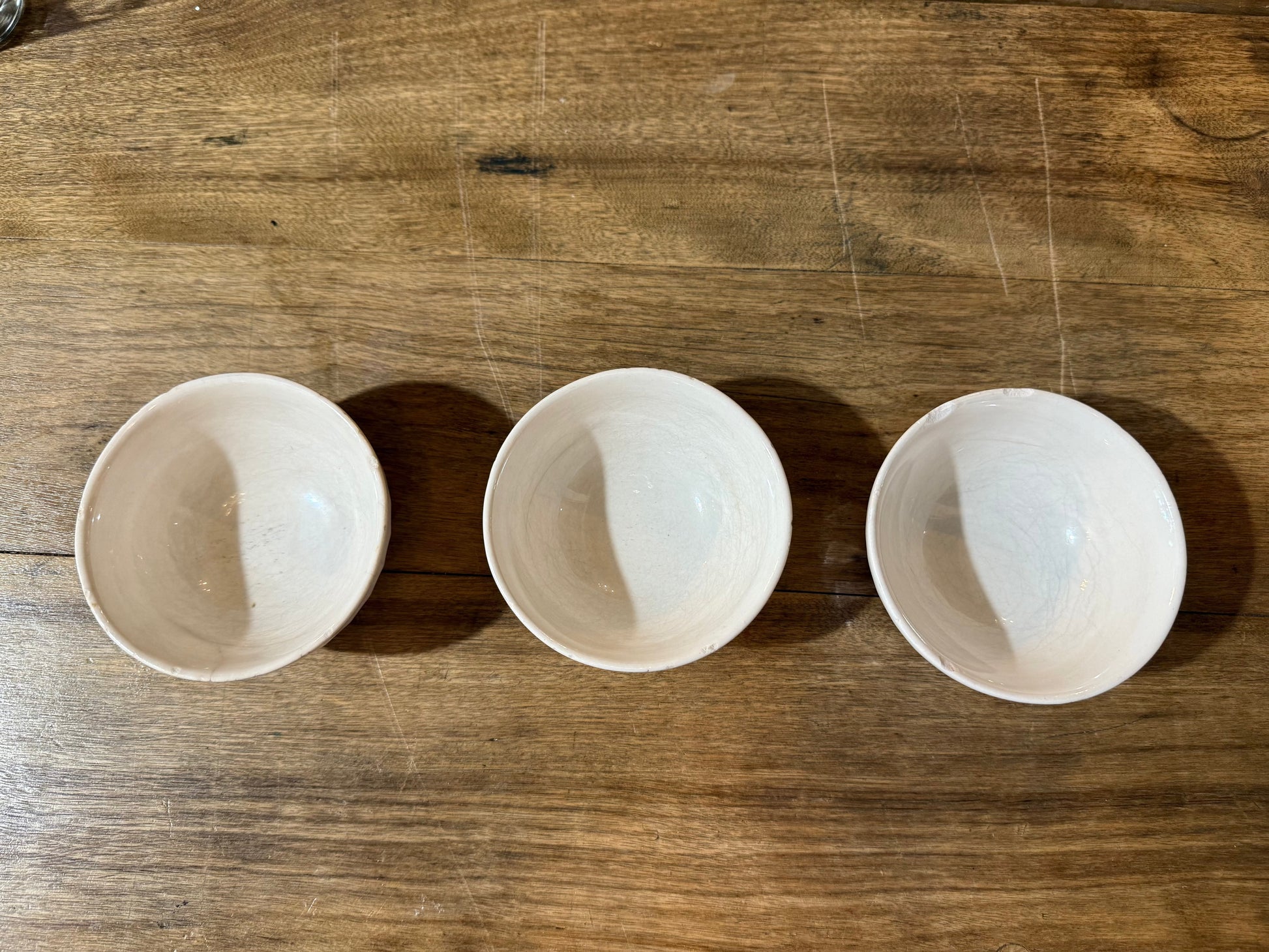 Set of 3 White Prep Dishes