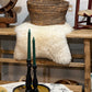 Set of 3 Wooden Chippy Black Candlesticks