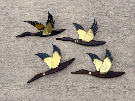 Set of 4 Mid-Century Soaring Ducks - The Mustard Seed Collection, The Seed