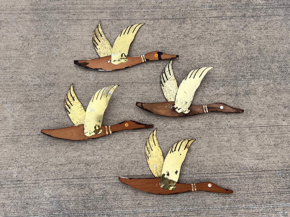 Set of 4 Mid-Century Soaring Ducks 