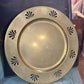 Set of 4 Vintage Brass Charger Plates with Palmette Cutouts 