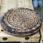 Set of 4 Woven Rattan 2-Toned Chargers 